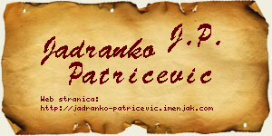 Jadranko Patričević vizit kartica
